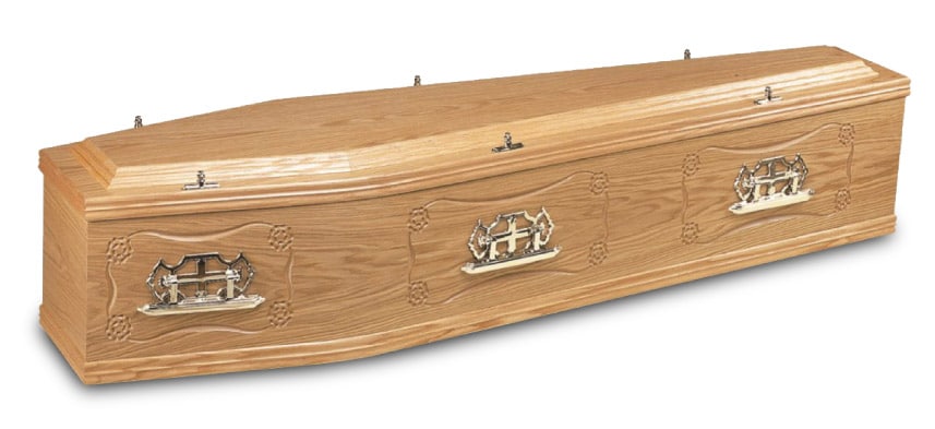 veneered coffin