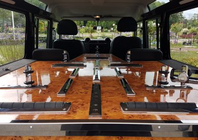 land rover hearse interior