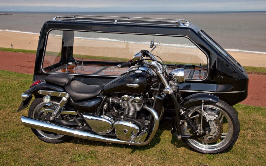 triumph thunderbird motorcycle hearse