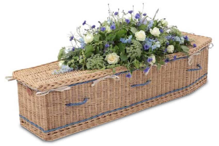 Wicker and willow coffin