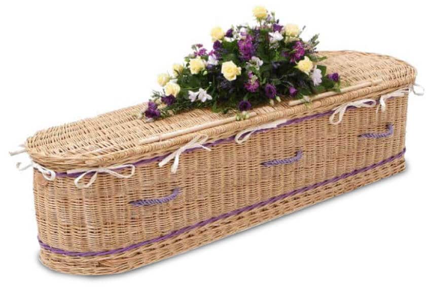 Wicker and willow coffin