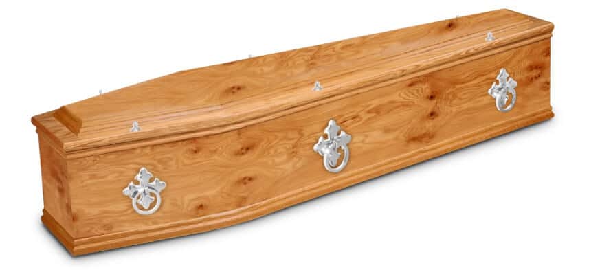 Longdon Oak Veneer coffin