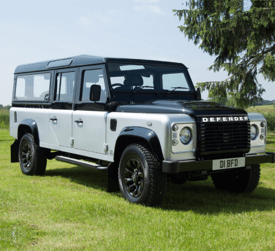 unique Land rover hearse