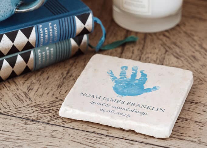 Memorial Handprint and Footprint Coasters
